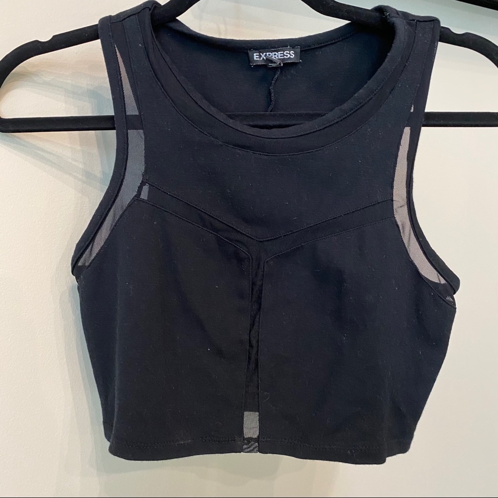 Express black cut out crop top